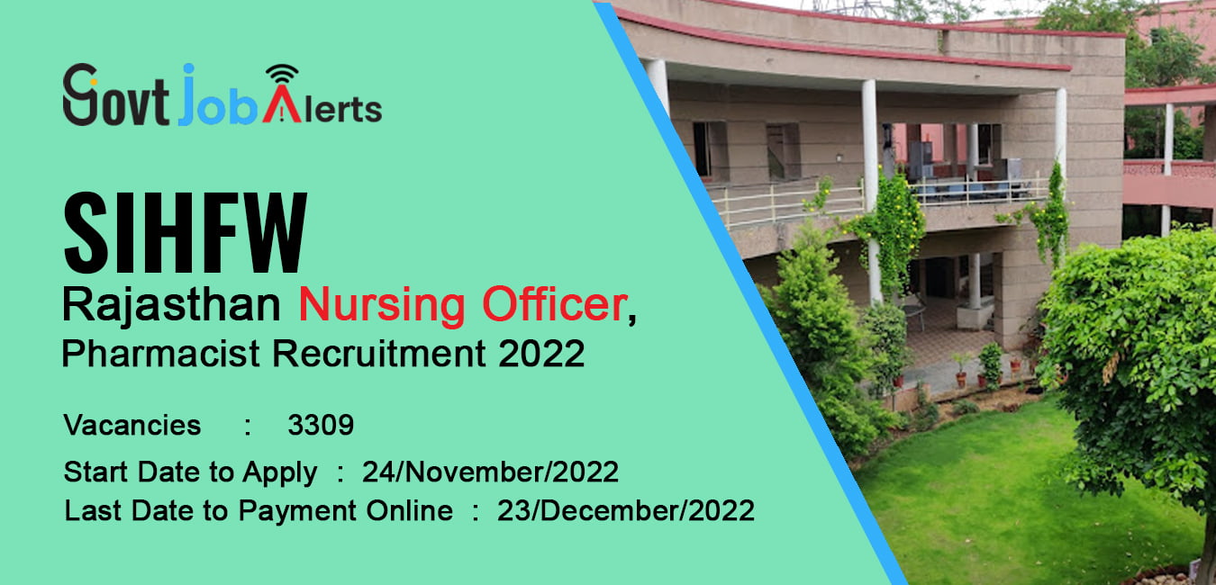 SIHFW Nursing officer 2022