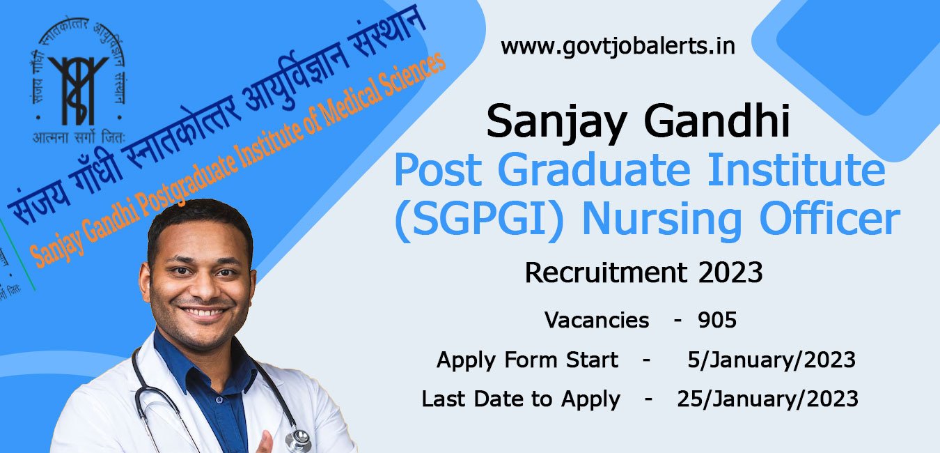 Sanjay Gandhi Post Graduate Institute SGPGI Recruitment 2023