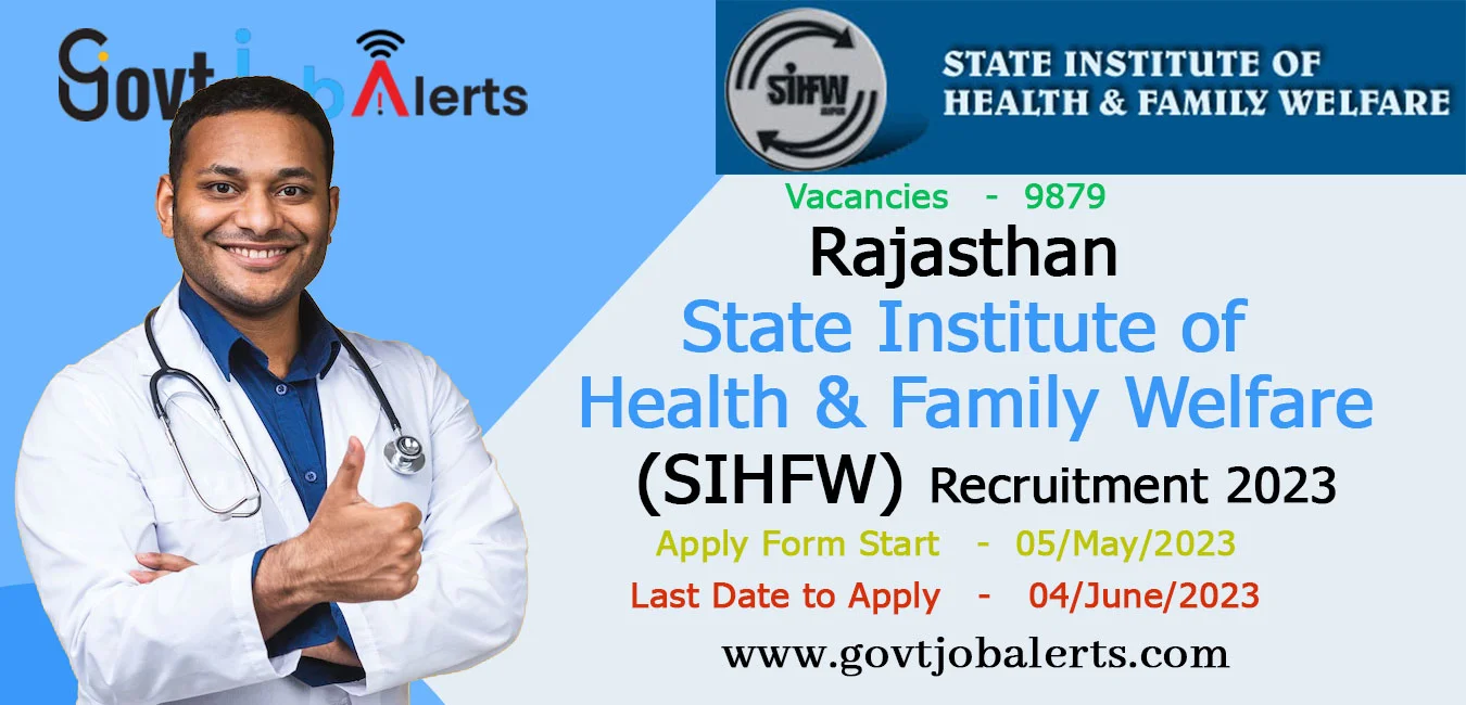 State Institute of Health & Family Welfare (SIHFW) Recruitment