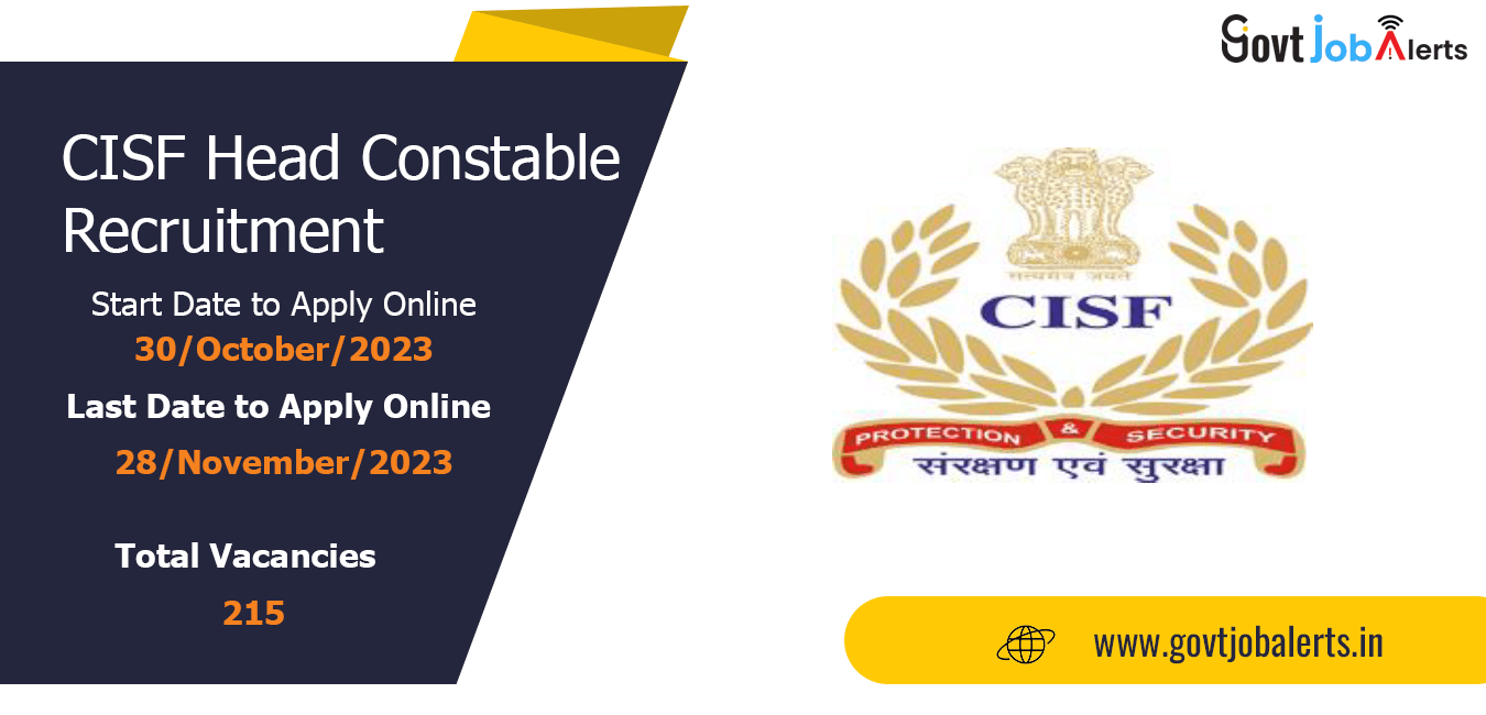 CISF Head Constable Recruitment