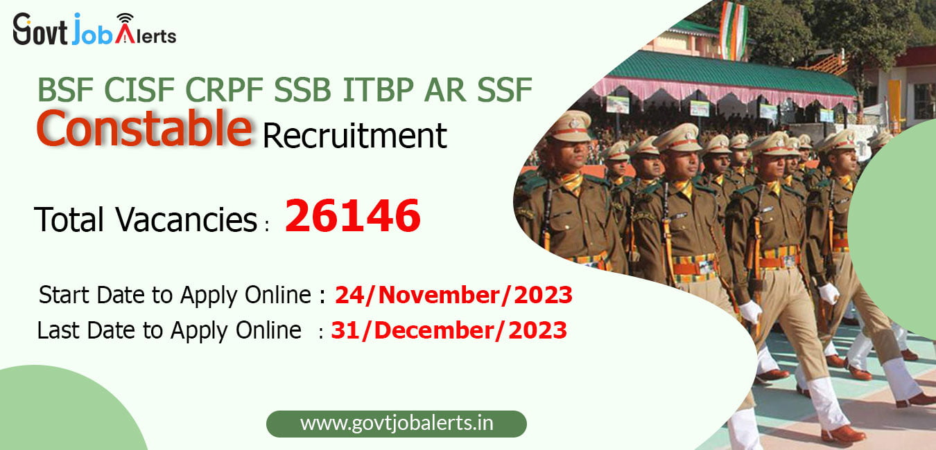 BSF CISF CRPF SSB ITBP AR SSF Constable Recruitment