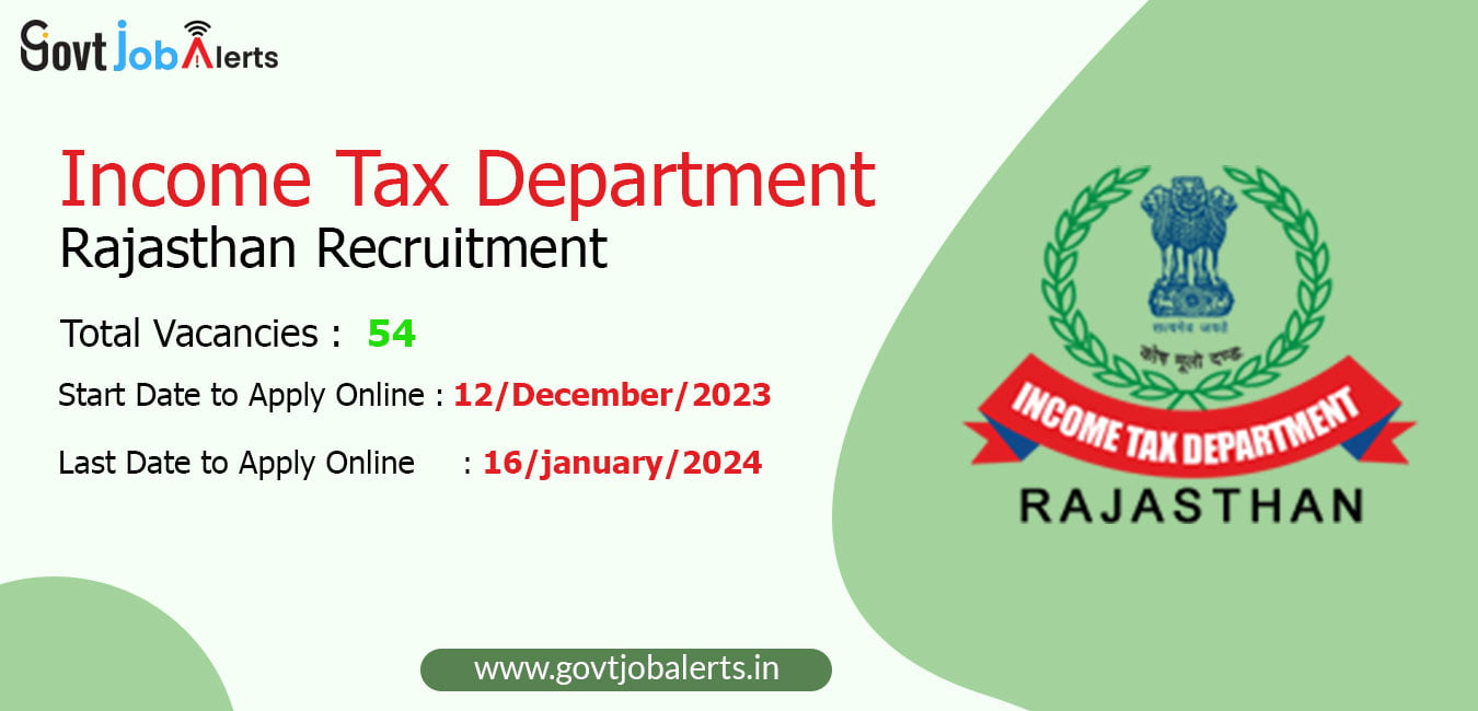 Income Tax Department Rajasthan Recruitment